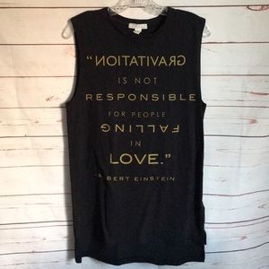 Black Tunic Graphic Tank